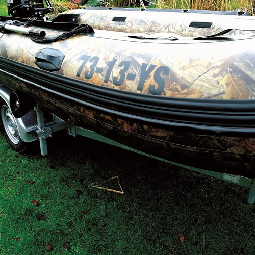 Rubber dinghy licence plate - 2x,