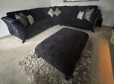 large fabric corner sofa used