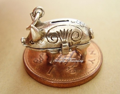 Piggy bank opening sterling - piggy,