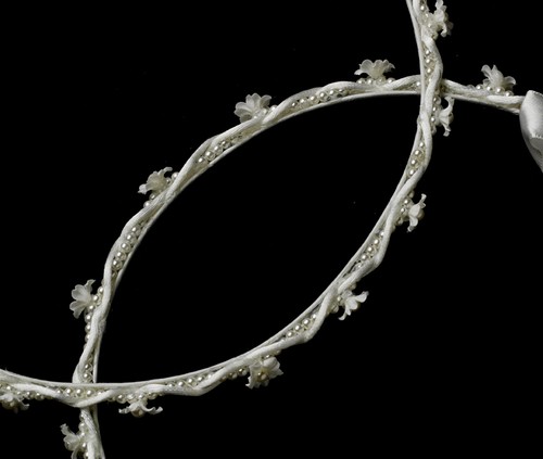 Ivory pearl silk flower - ivory,