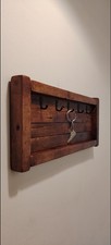 Key Storage,Key Rack, Solid Wood,Handmade,Dark Oak,Wall Mounted