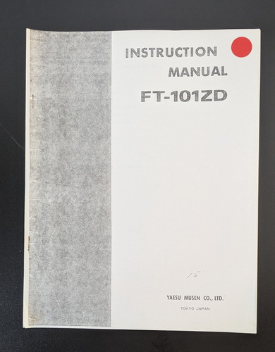 Yaesu 101zd instruction - yaesu, ft-101zd