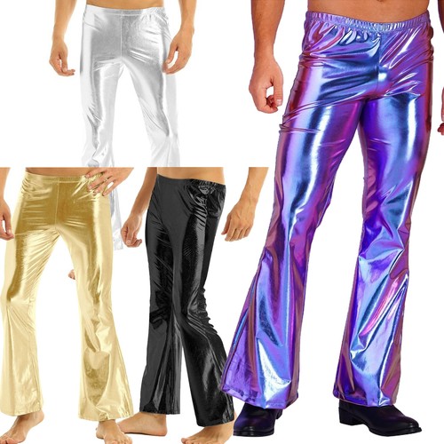 Men shiny metallic 70s - men's, disco