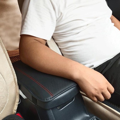 Red car armrest - red, pad