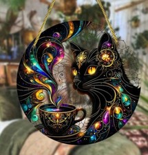 Large  Cat And Moon 20 Cm