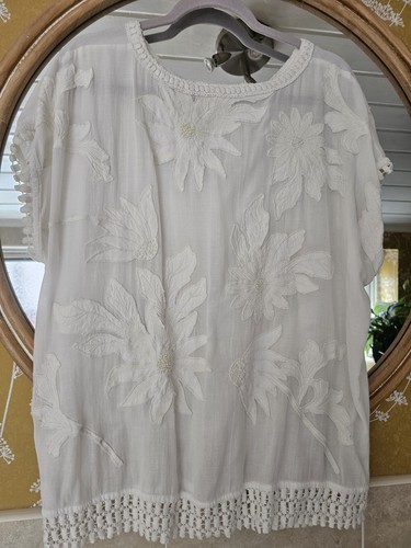 Monsoon cream white beaded - &,