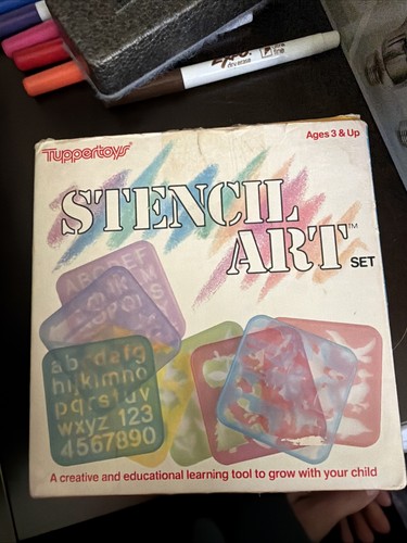 Tuppertoys vintage stencil art - vintage,