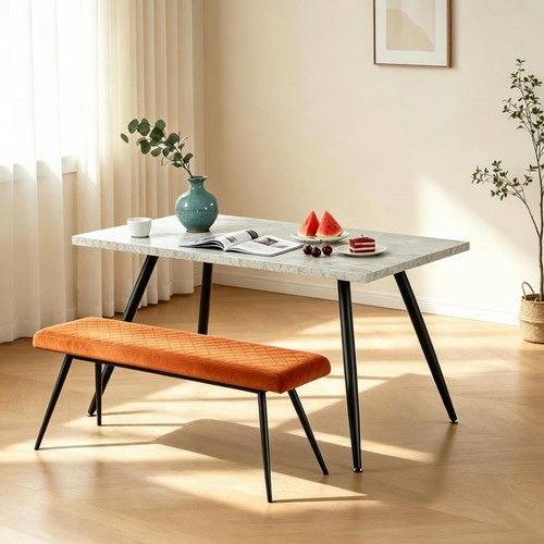 Marble effect dining table - effect,