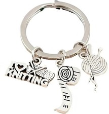 Keyring - "I love knitting"