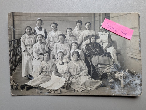 Old photo women nurse uniform - old,