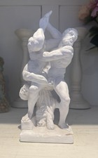 Small Plaster Cast Classical Statue of Hercules &  Diomedes