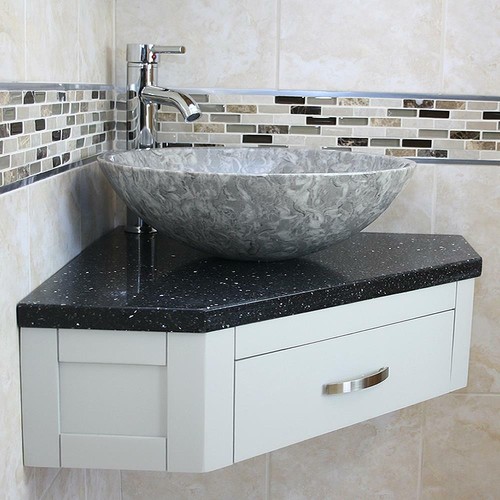 Bathroom vanity grey - grey, painted