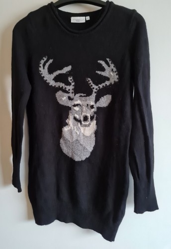 Black stag pattern - black,