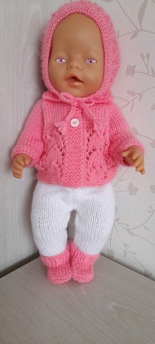Hand knitted dolls clothes - hand,