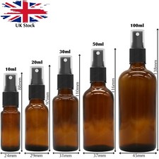 Amber glass spray bottle - amber,
