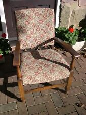 1920s OAK UPHOLSTERED BEDROOM / DRESSING ROOM ARMCHAIR SMALL SIZE, COLLECT ONLY