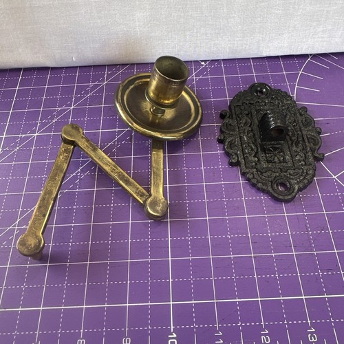 Brass piano candlestick - brass,
