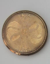 VINTAGE ROUND POWDER COMPACT by KIGU, GOLD-COLOUR.