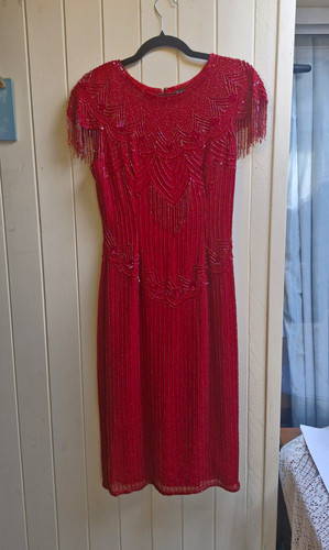 Serenade red beaded fringe - serenade,