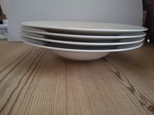 4x Alessi Ettore Sottsass 1993 Ceramic 23cm La Bella Tavola Soup Pasta Bowls