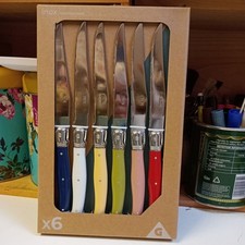 Set of 6 Laguiole style/ design/ shape STEAK table knives new & unopened in box 