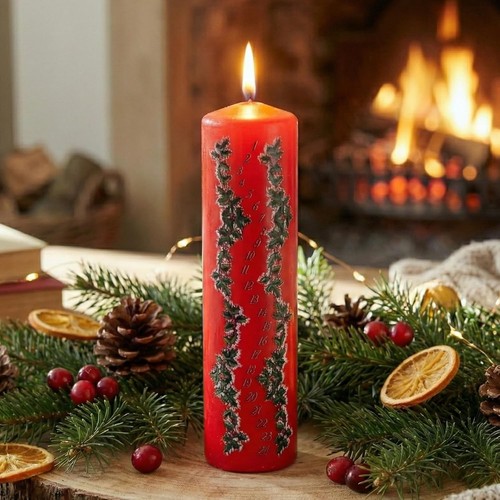 Red holly bush - bush, pillar