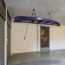 Kayak hoist garage - kayak, ceiling