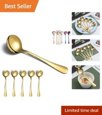 Luxury Gold Soup Spoons Set of