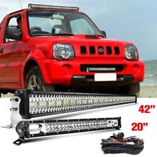 Fits Suzuki Jimny LED light bar 20"42" offroad 4x4 roof Bumper mount straight