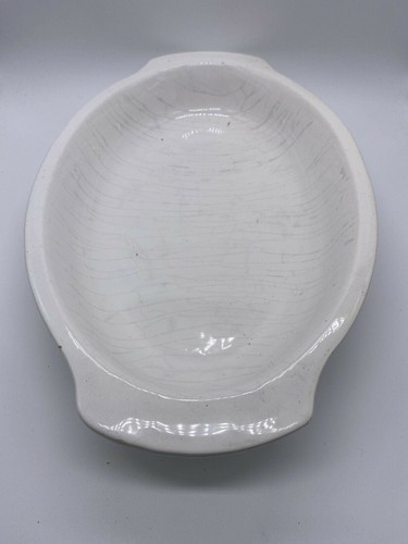 Large oval white - white, ceramic