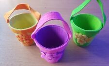 Hobby Craft Set Of Three Easter Felt Bags/Buckets