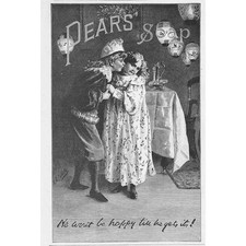 PEARS SOAP Won't be Happy til he gets it Victorian Advertisement 1895