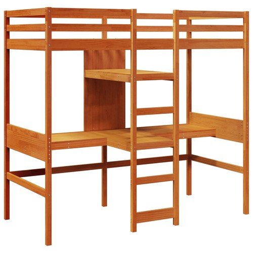 Loft bed frame without - frame,