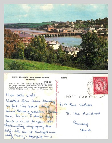 Vintage postcard river - postcard,