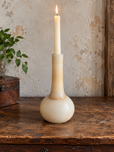 Vintage alabaster candle - vintage,
