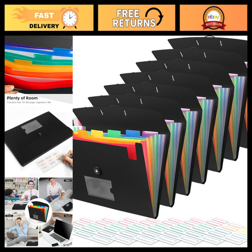 Pocket accordion file - 7-pocket,