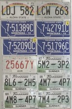 American Number Plates, Please Read