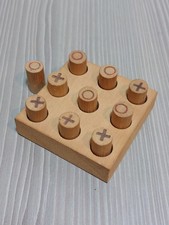 Vintage Puffin Toys, Devon Wooden Noughts & Crosses Game
