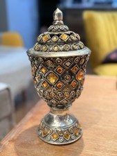 Stainless Steel Oval Incense Burner Bakhoor Oud Mabkhara