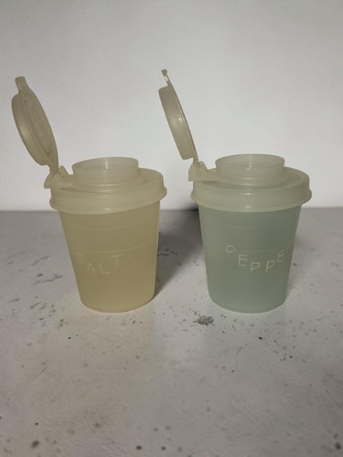 Vtg tupperware yellow blue - yellow, &
