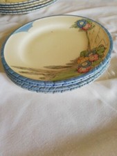 4 Vintage Newhall Diana 'Trentham' 20cm Breakfast Salad Dessert Side Plates 