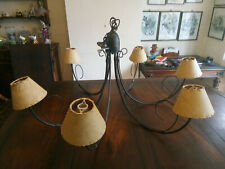 A Rare Quality Vintage Large Bespoke Ceiling Light with Six Arms 41" Wide.