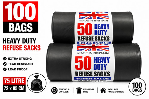 100 heavy duty refuse sacks - 100,