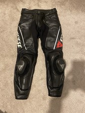 Men’s Dainese Motorcycle Trousers Size 48 Black Leather