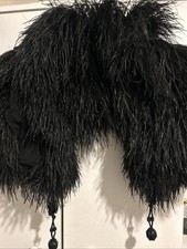 Antique 1930s Black Ostrich
