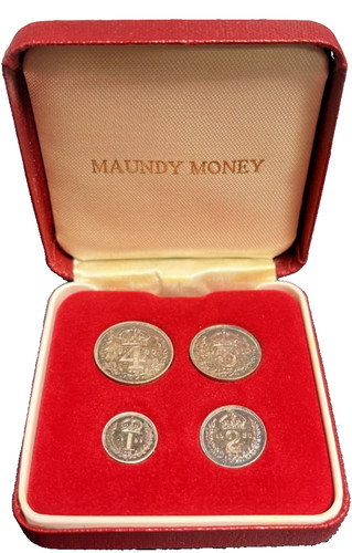 1930 silver maundy money coin - silver,