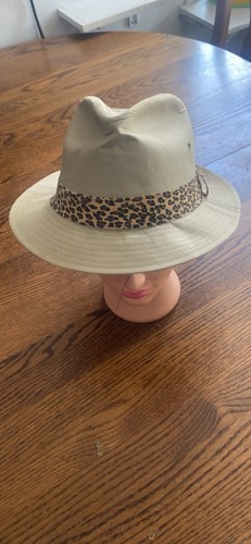 Vtg mens hat leopard print - hat, xl