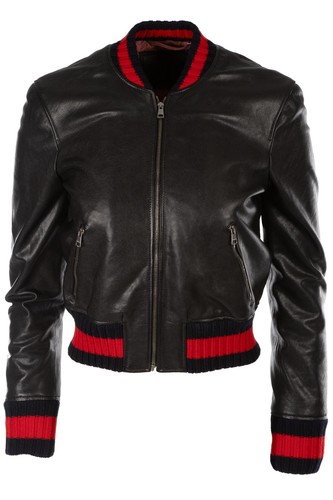 Gucci black leather jacket - black, it