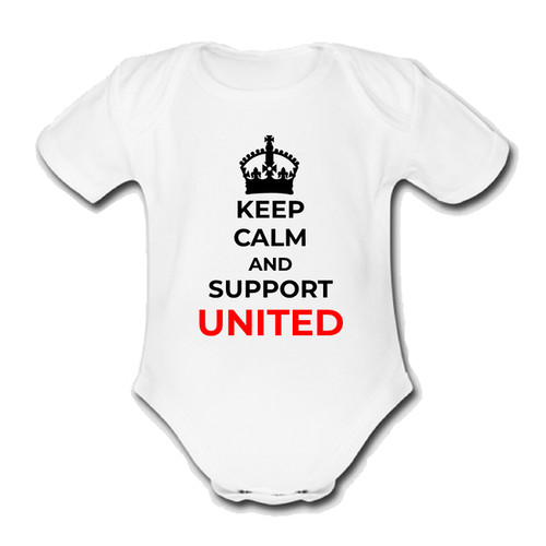 Man utd keep calm babygrow - man@,