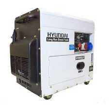 Hyundai 6kW Diesel Generator - Silent Long-Run Standby, DHY8000SELR-T, Single...